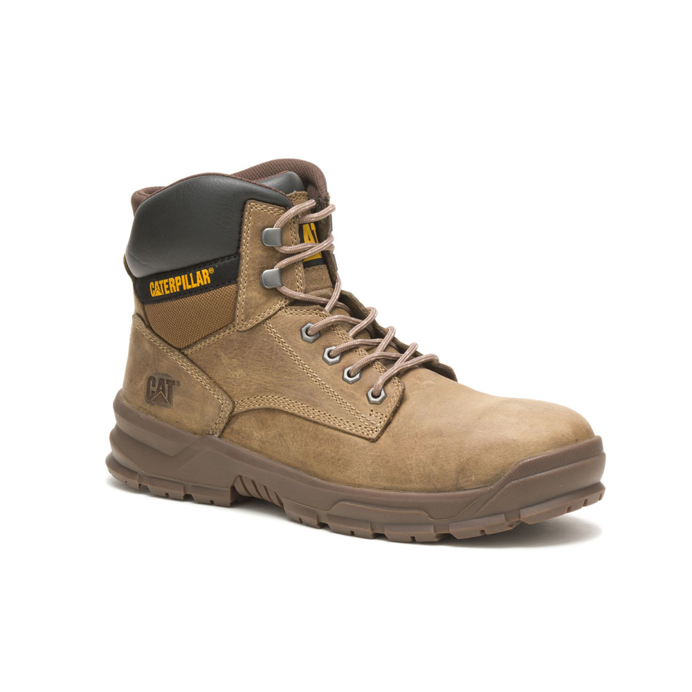 Caterpillar Men's Mobilize Alloy Toe Ankle Boots Khaki CAT-53281